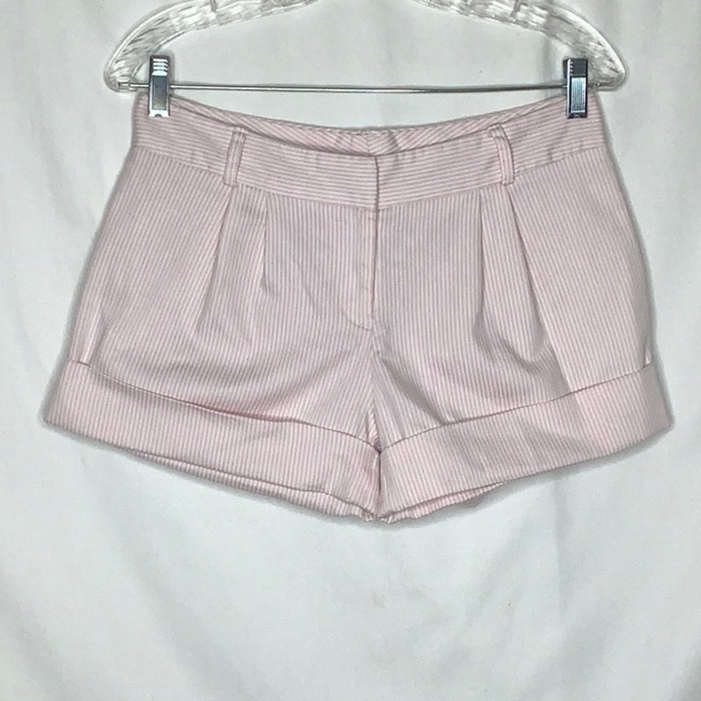 Pinstriped Pink And White Shorts Size M Soft Girl